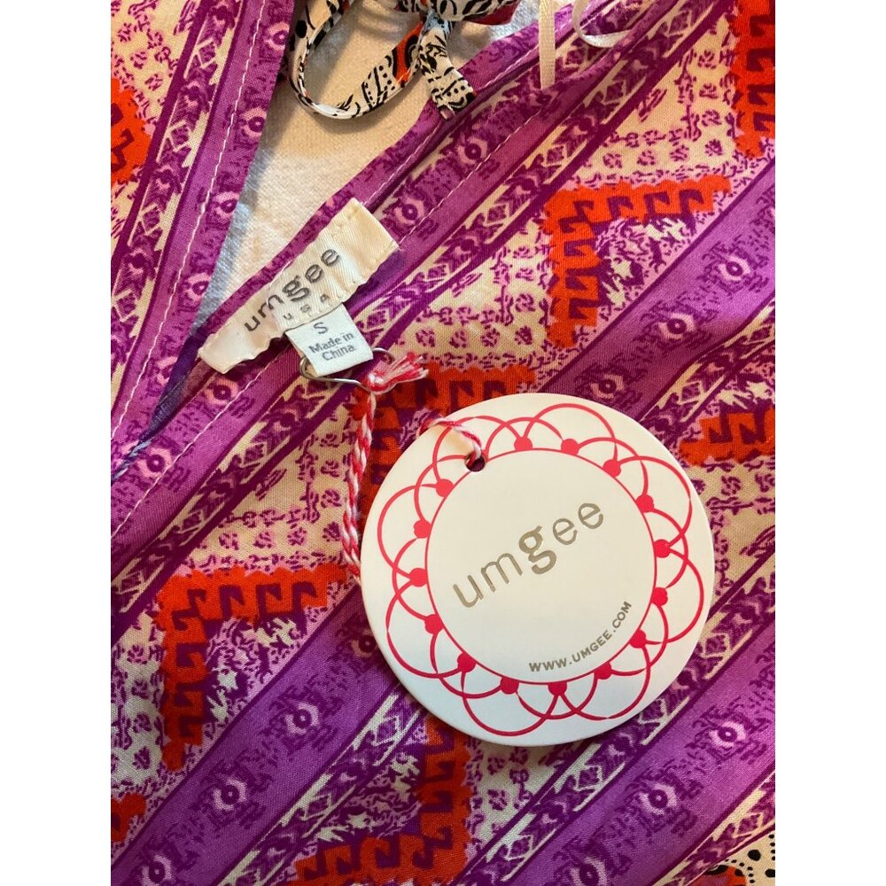 Umgee SMALL Boho Patterned Blouse - Multicolor Ra… - image 3